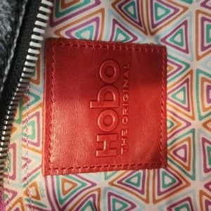 Hobo black leather handbag.